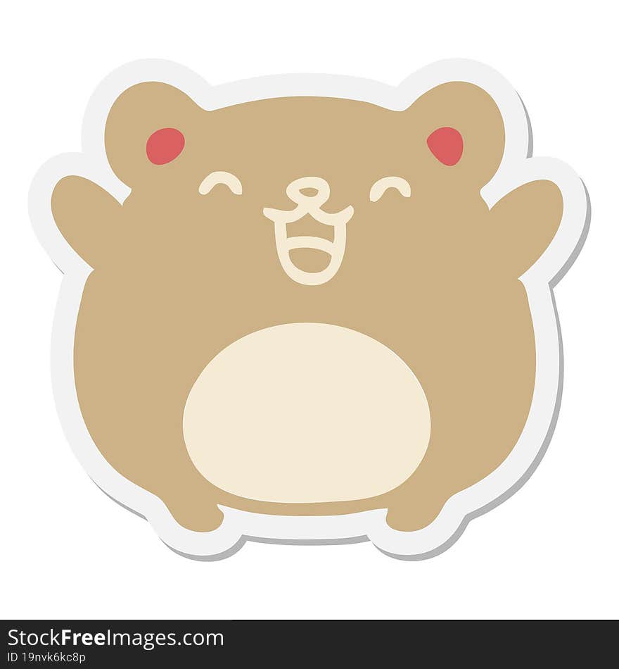 cute cartoon hamster sticker