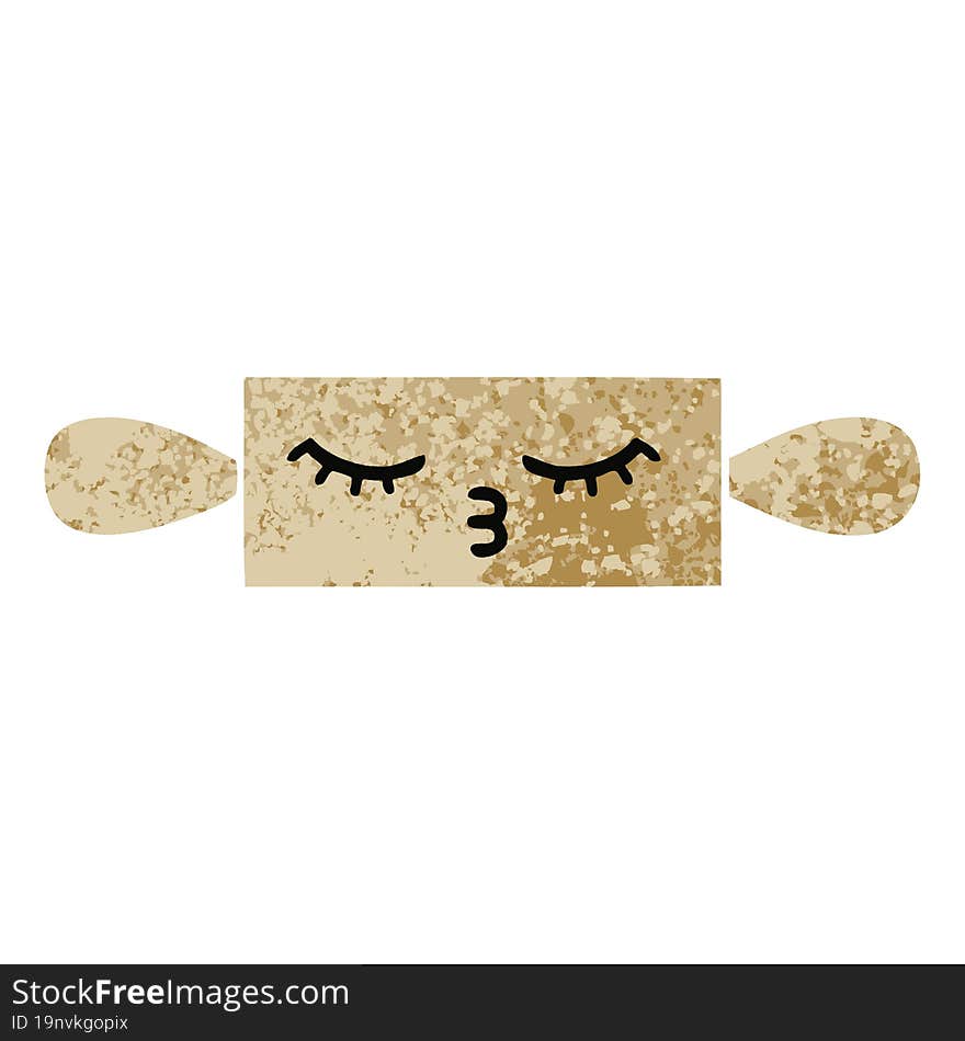 retro illustration style cartoon of a rolling pin