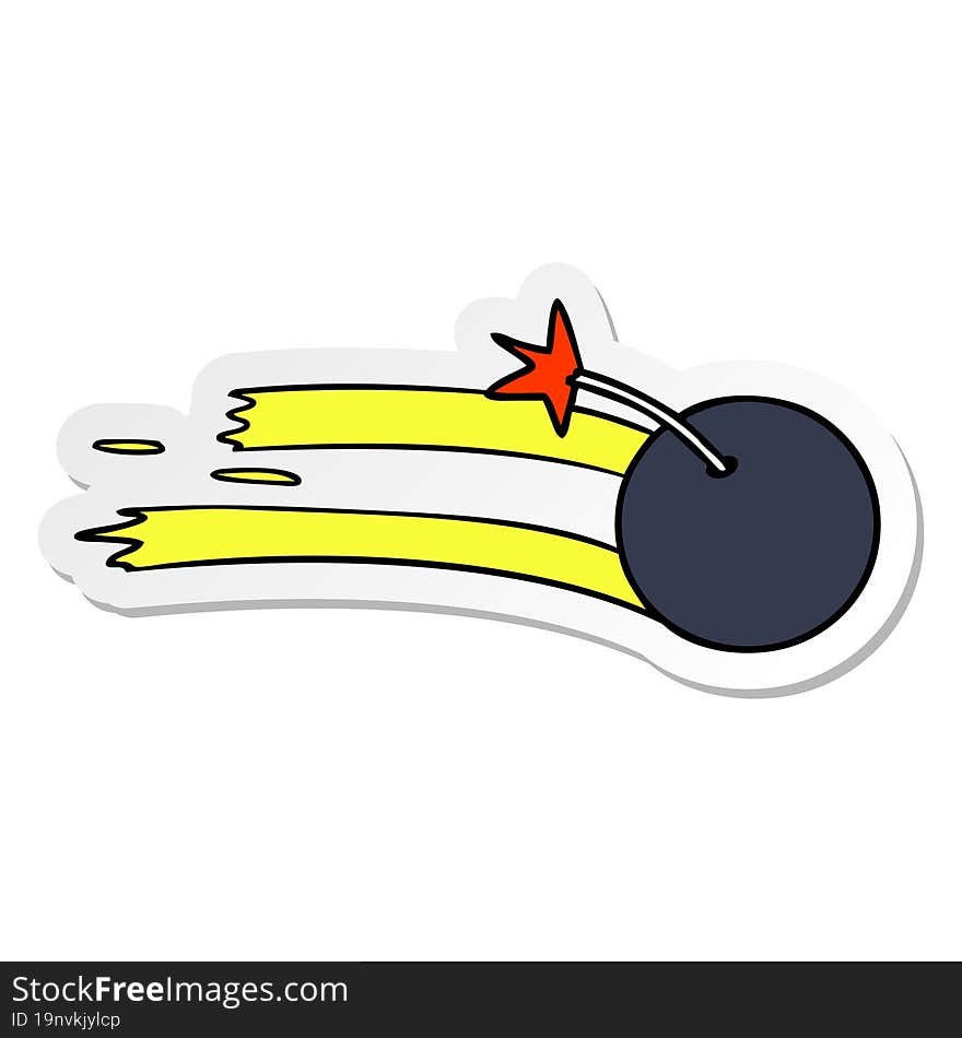 sticker cartoon doodle of a lit bomb