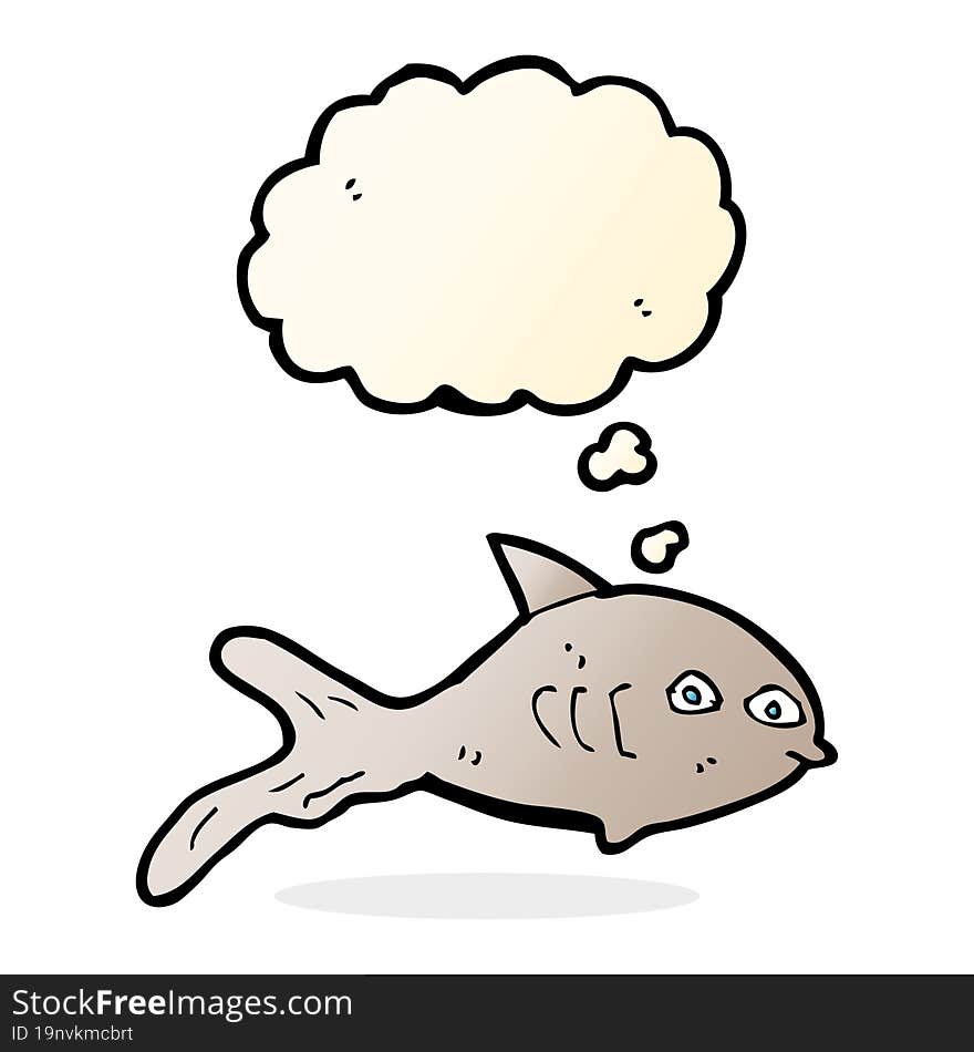 Cartoon Fish With Thought Bubble