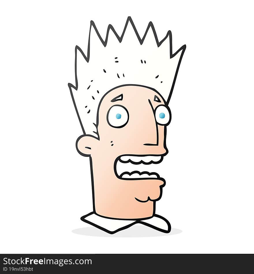 cartoon shocked man