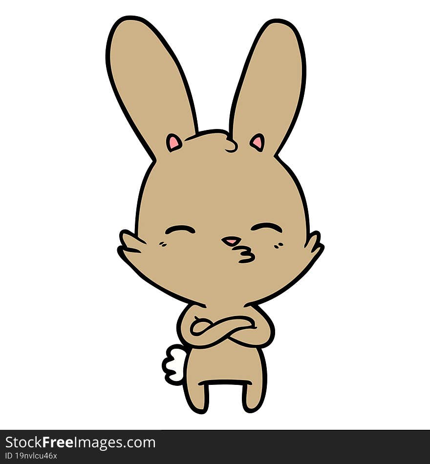 curious bunny cartoon. curious bunny cartoon