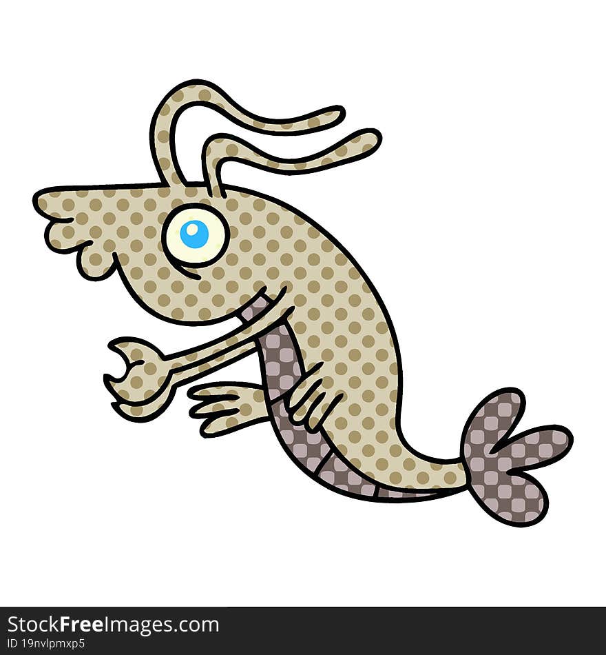 comic book style quirky cartoon crayfish. comic book style quirky cartoon crayfish