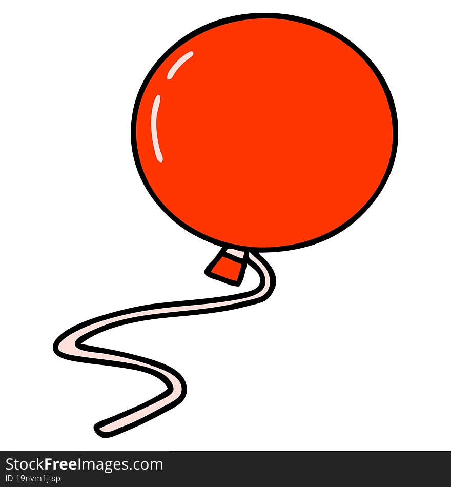 cartoon balloon floating