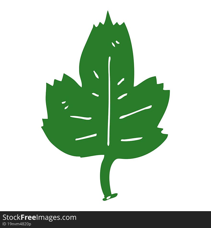 cartoon doodle leaf