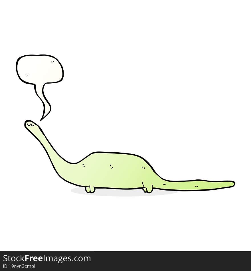 cartoon dinosaur with speech bubble