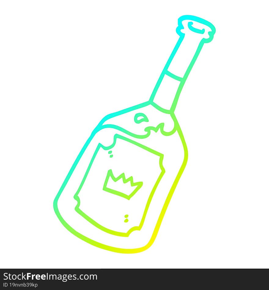 cold gradient line drawing cartoon alcoholic drink