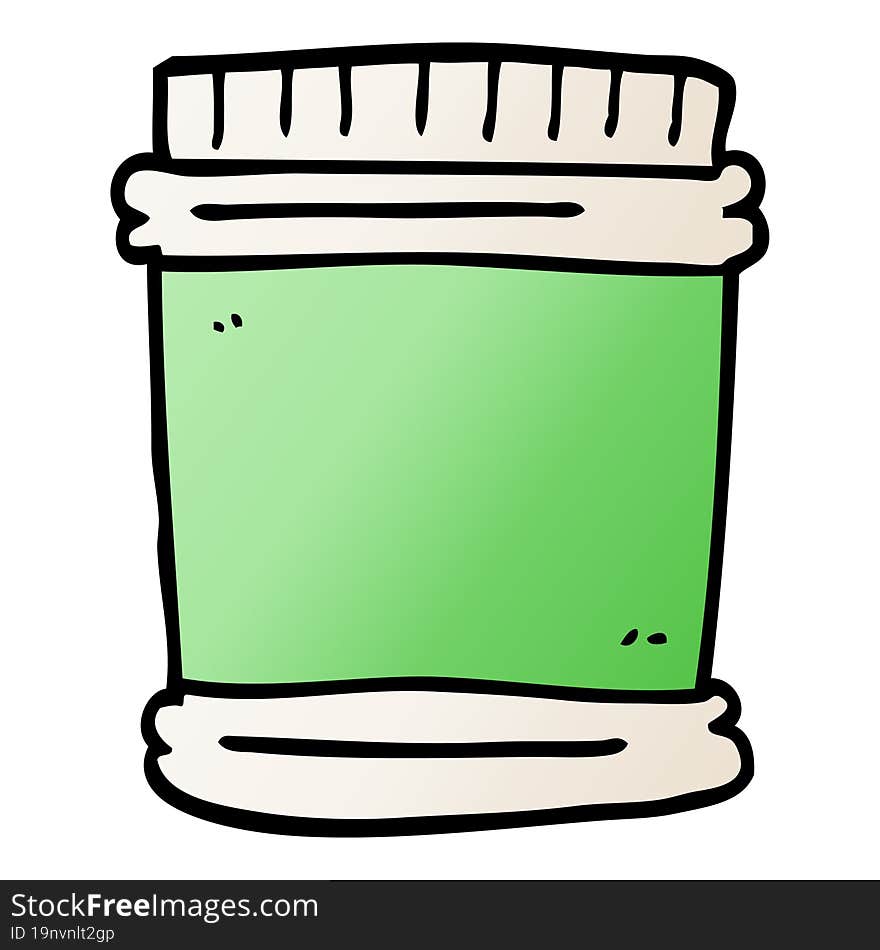 cartoon doodle vitamin pots