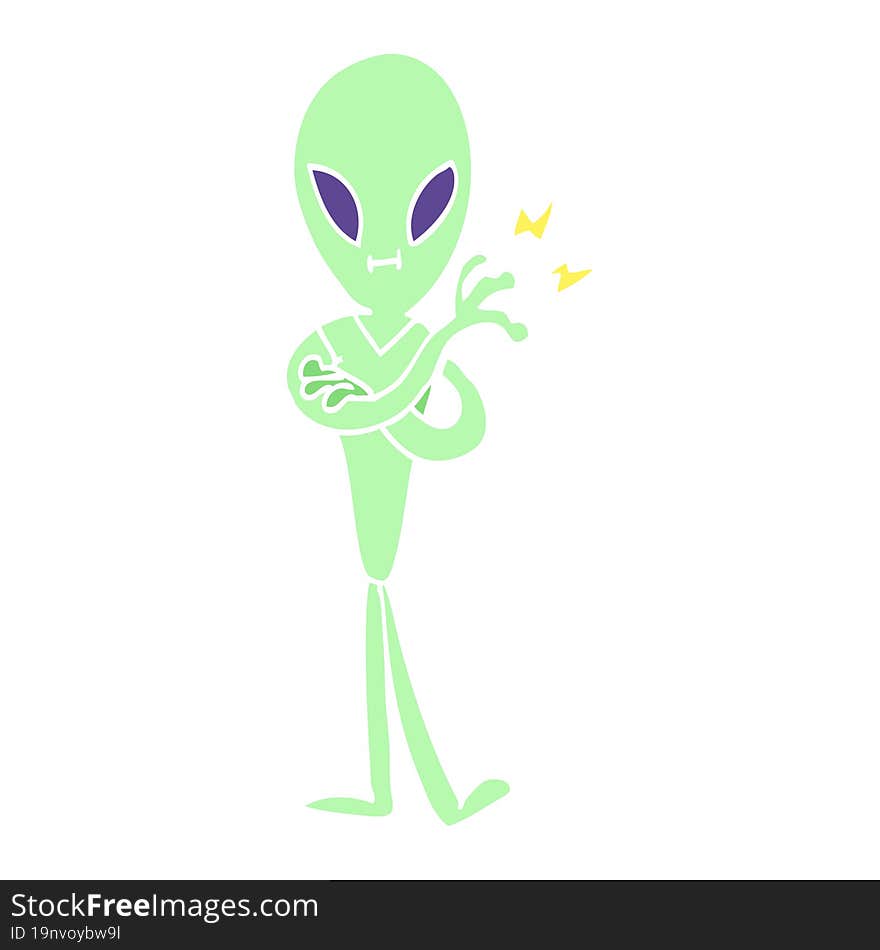 cartoon doodle alien