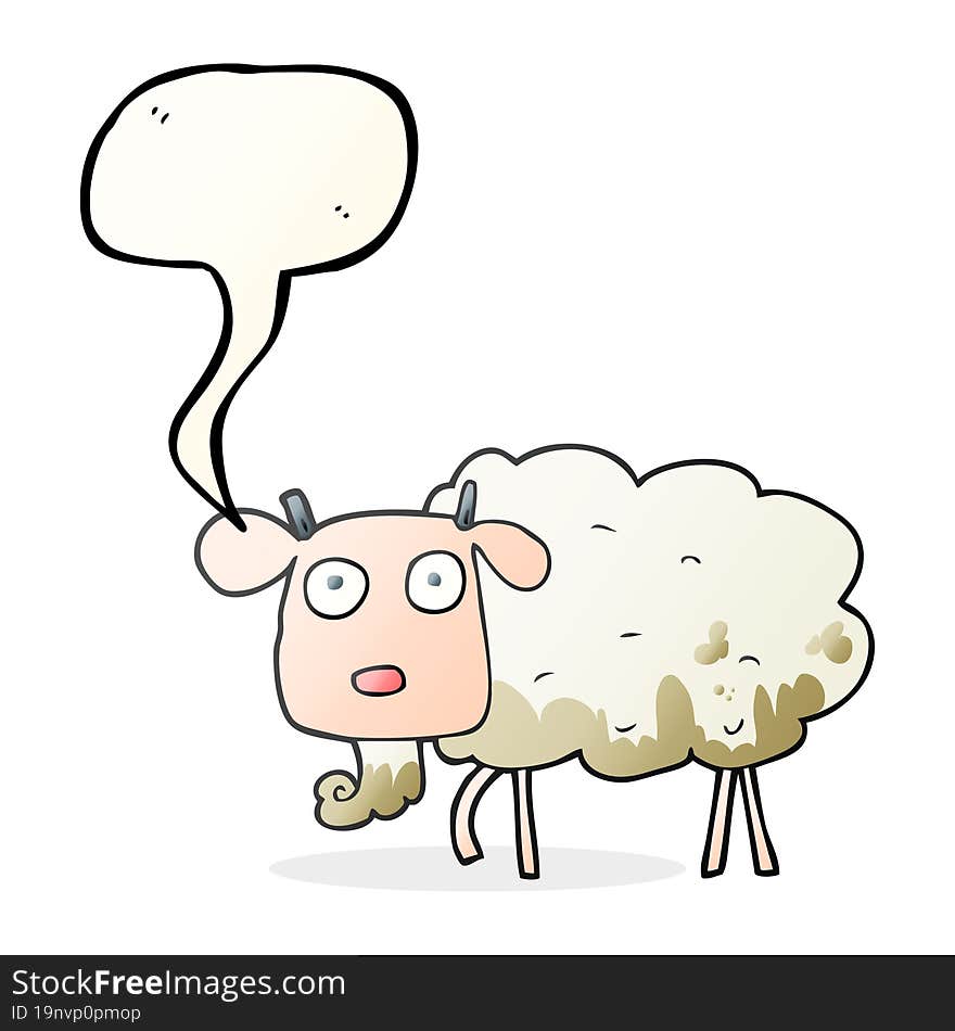 speech bubble cartoon muddy goat