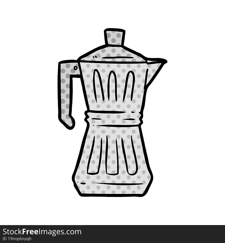 cartoon espresso maker. cartoon espresso maker