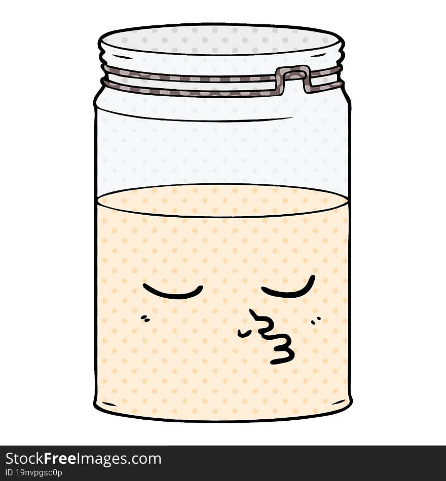 cartoon glass jar. cartoon glass jar