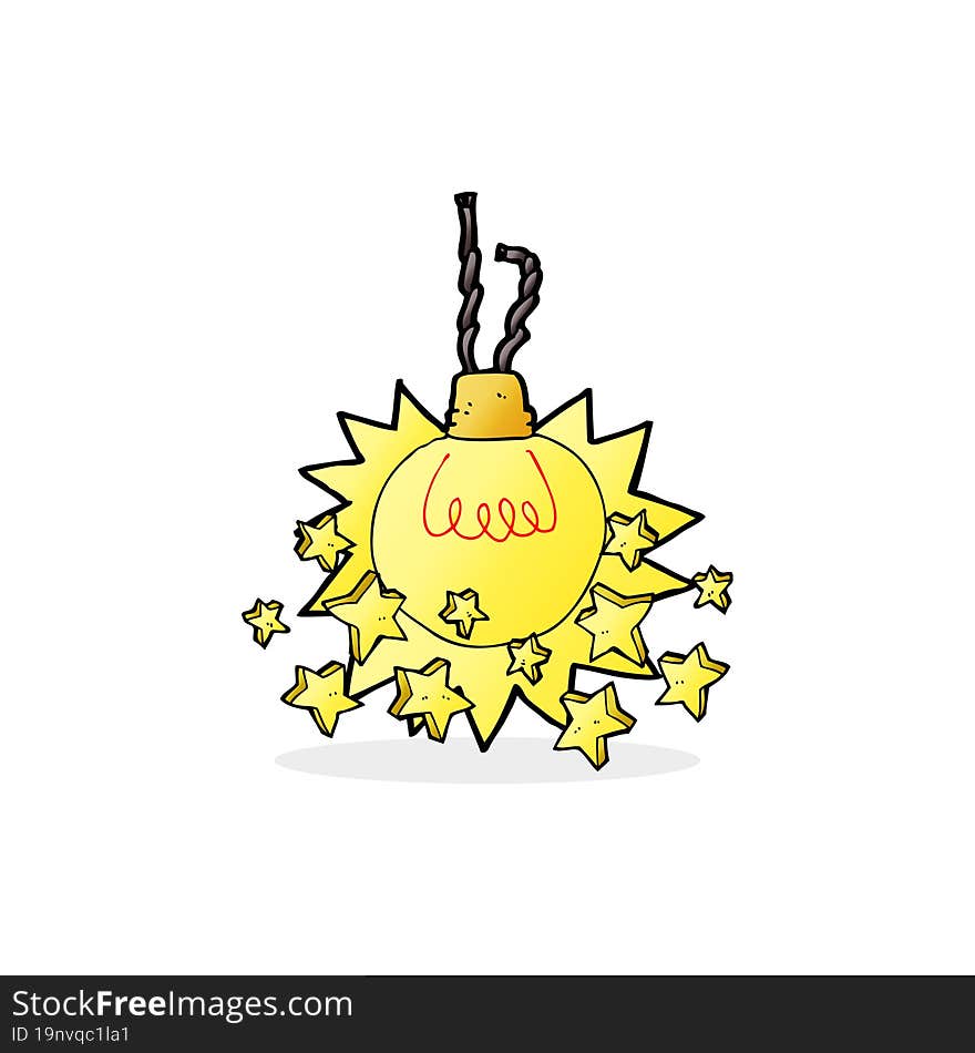 Cartoon Shining Light Bulb