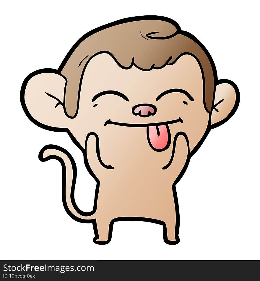 funny cartoon monkey. funny cartoon monkey