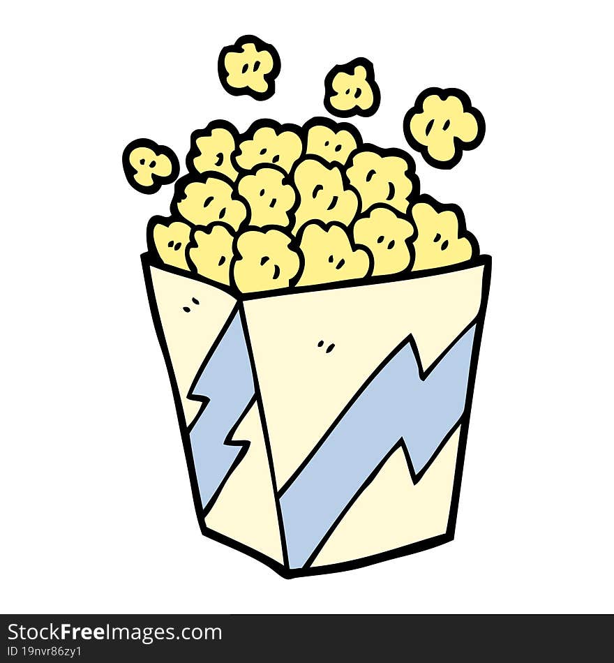 Cartoon Doodle Popcorn