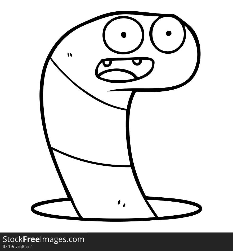 cartoon worm. cartoon worm