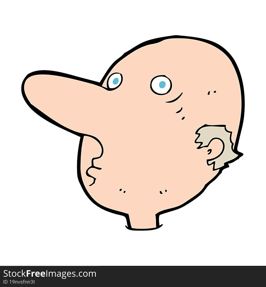 cartoon balding man