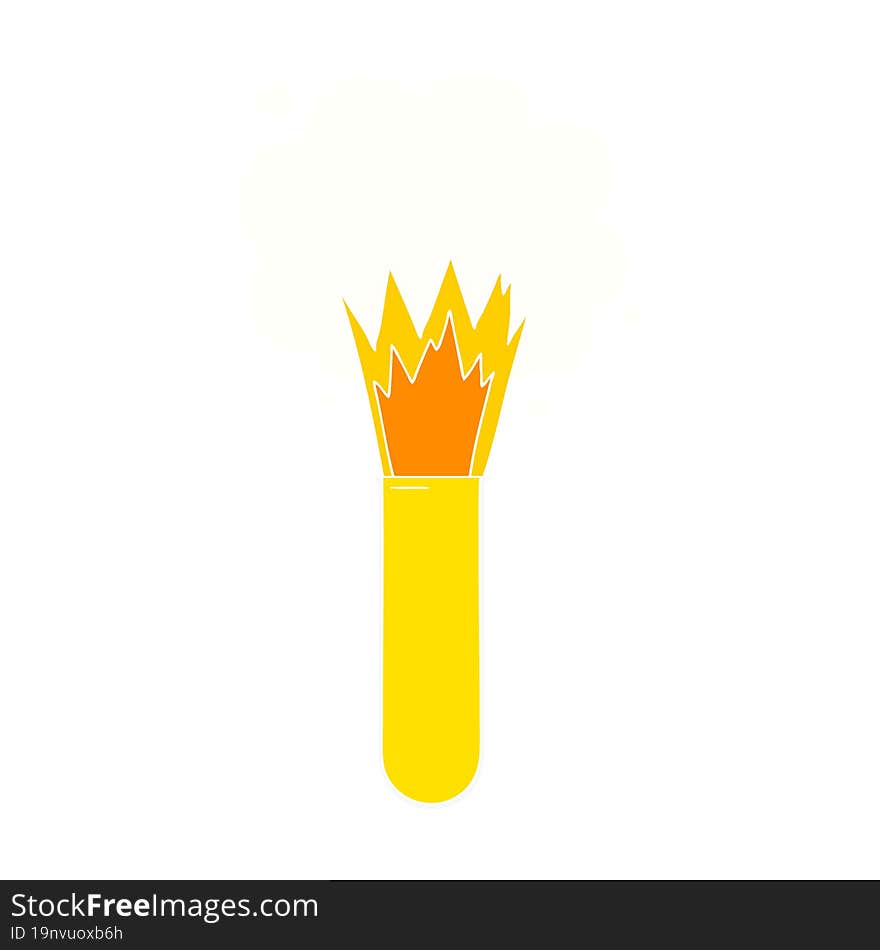 flat color style cartoon exploding chemicals in test tube