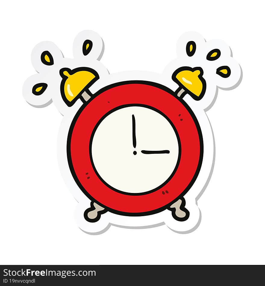 Sticker Of A Alarm Clock