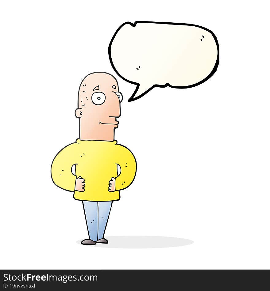 Speech Bubble Cartoon Content Man