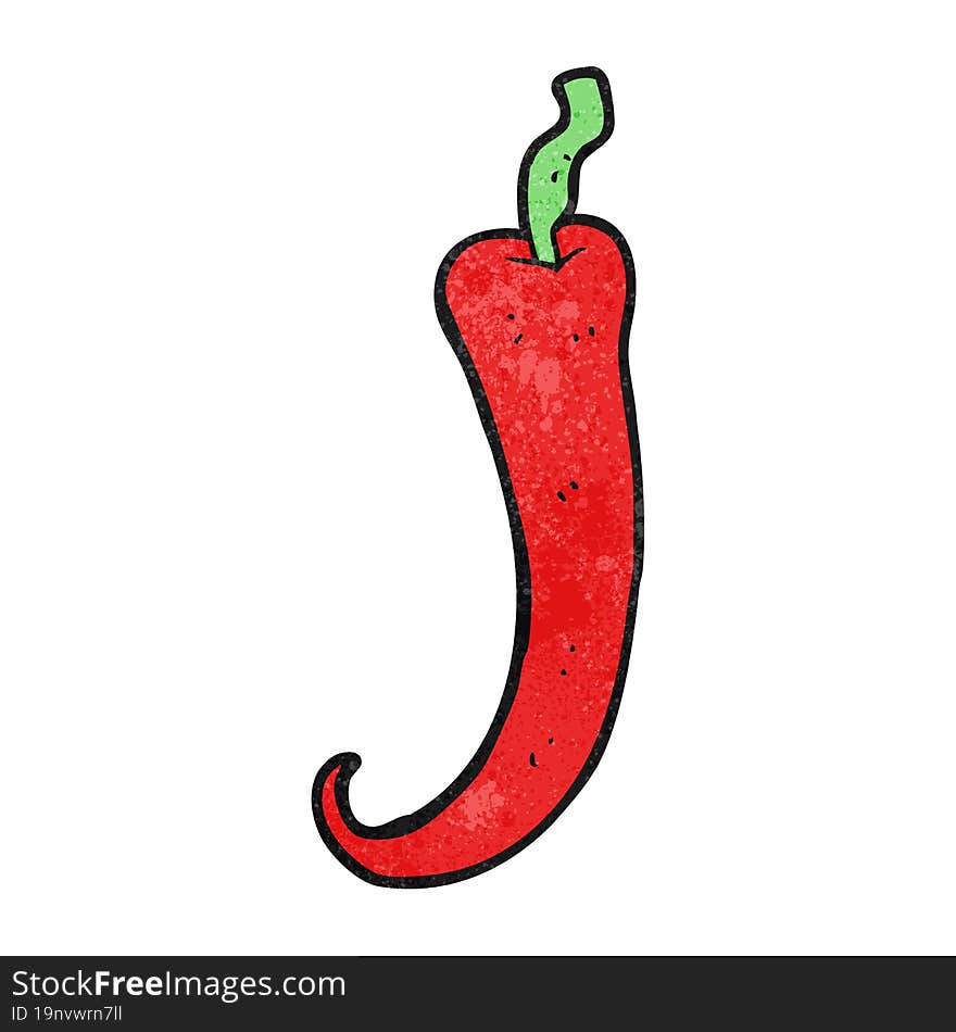 textured cartoon chilli pepper