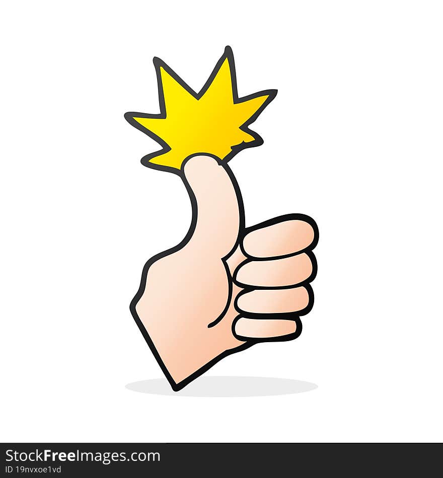 cartoon thumbs up