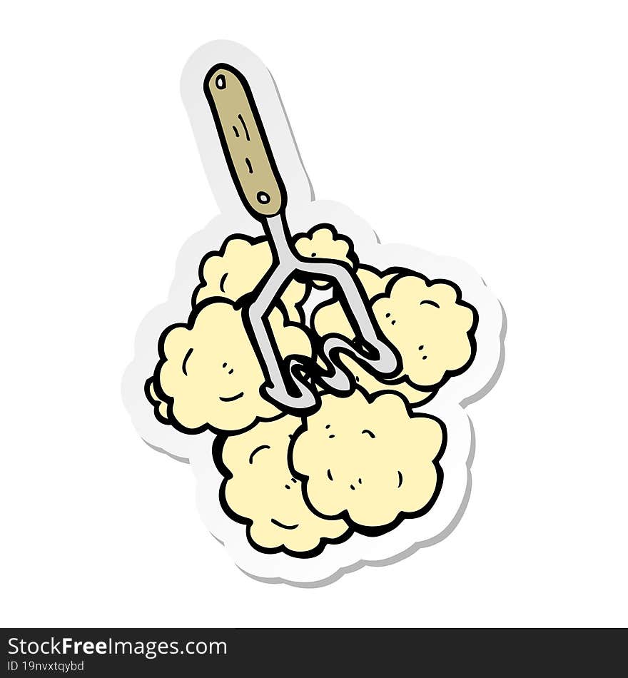 Sticker Of A Cartoon Potato Masher