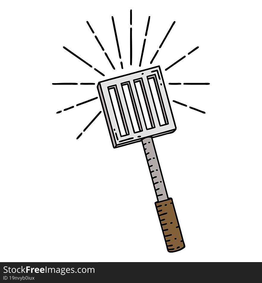 traditional tattoo style kitchen spatula