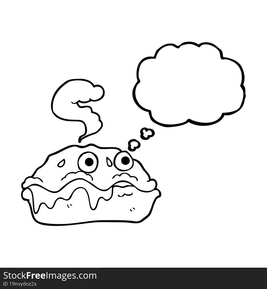 thought bubble cartoon hot pie