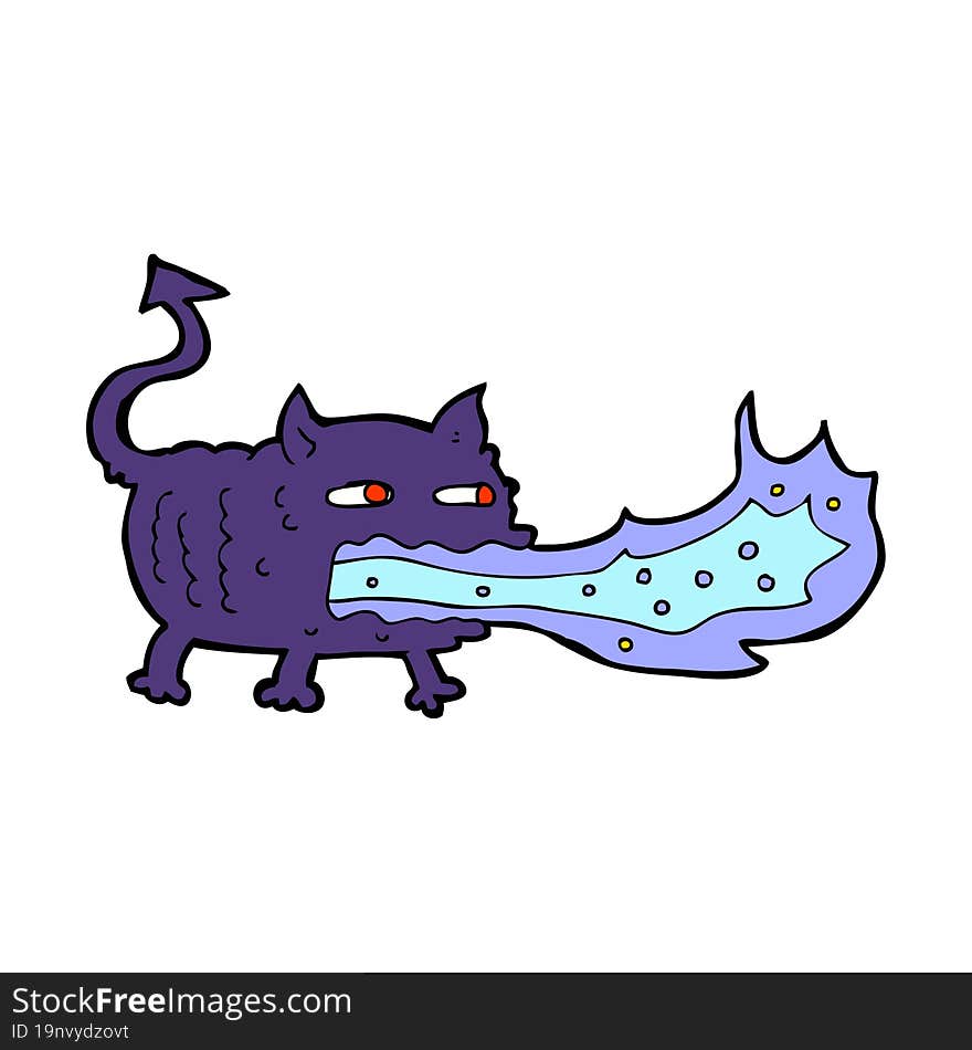 cartoon fire breathing imp