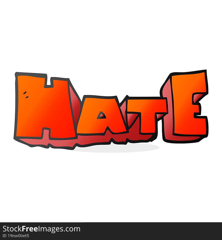 Cartoon Word Hate