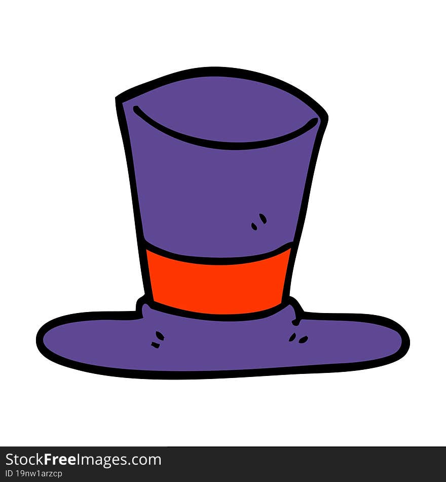 Cartoon Doodle Top Hat