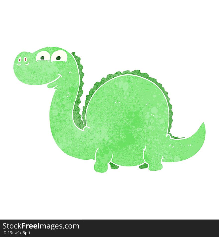 retro cartoon dinosaur