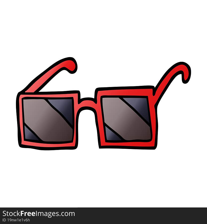 cartoon doodle square sunglasses