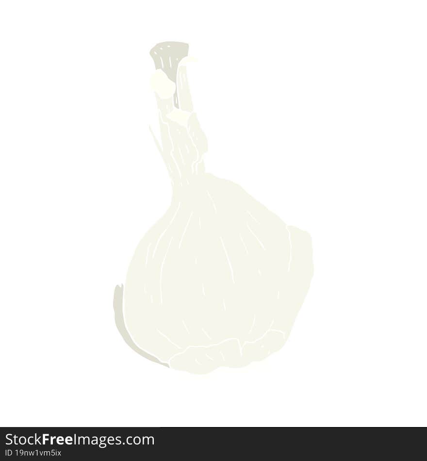 flat color illustration of garlic. flat color illustration of garlic