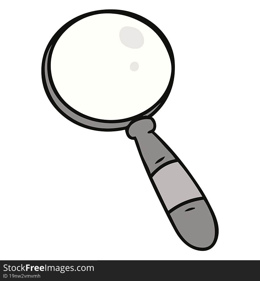 cartoon doodle of a magnifying glass