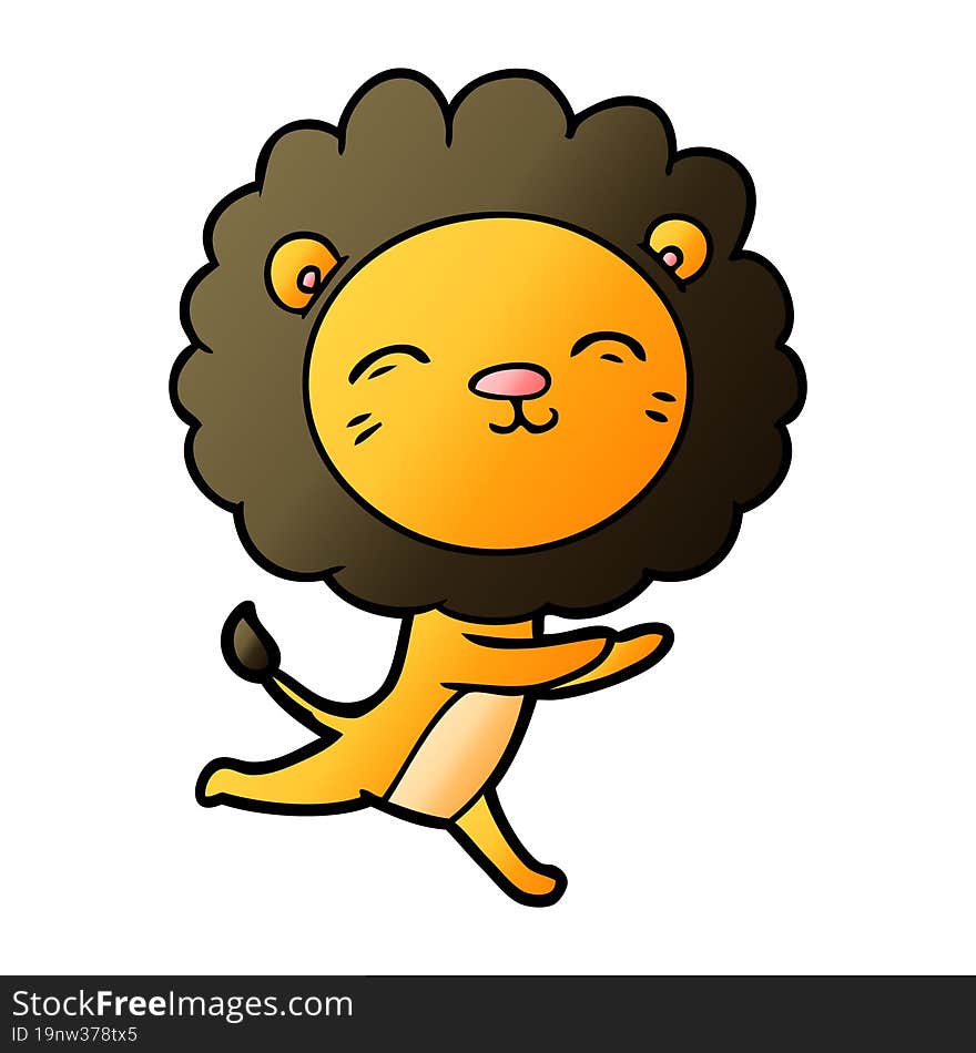 cartoon running lion. cartoon running lion