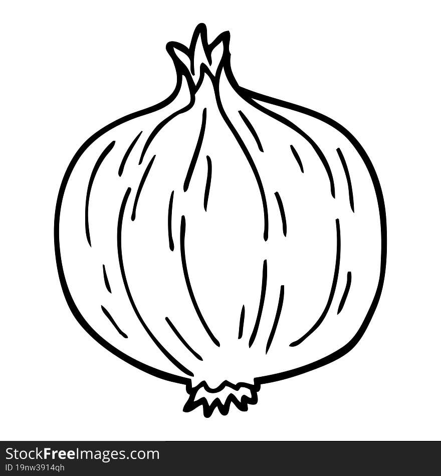 line drawing cartoon onion