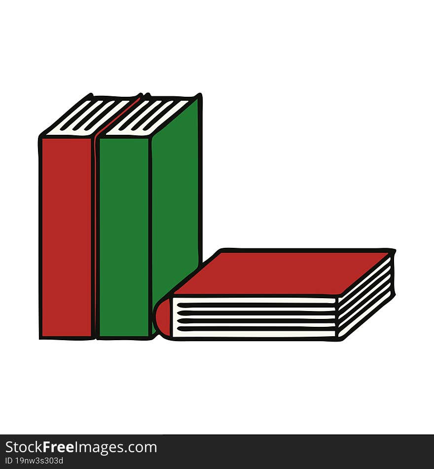 cute cartoon of books