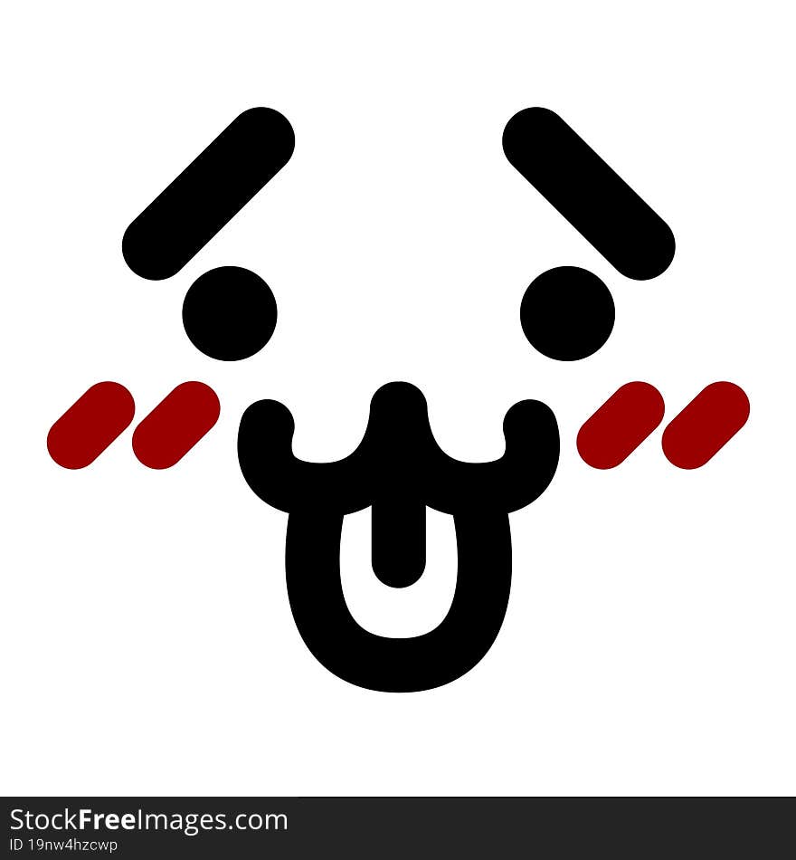 Cute Blushing Animal Face Icon