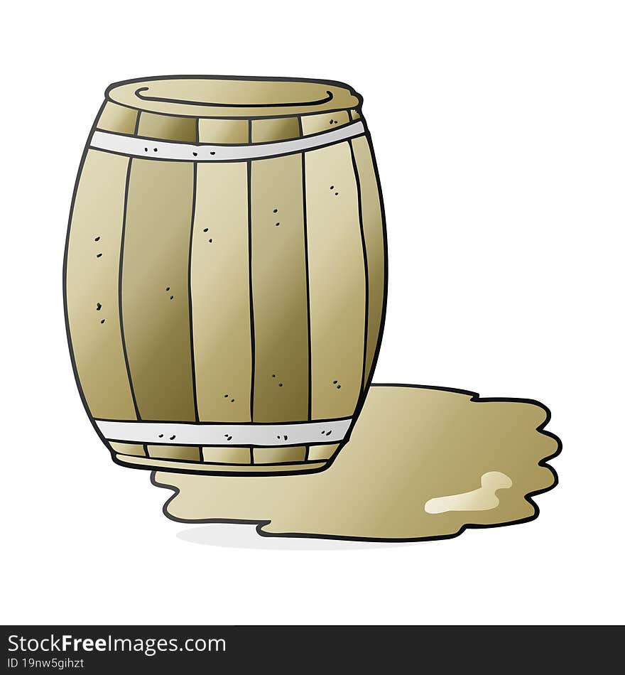 cartoon barrel of beer