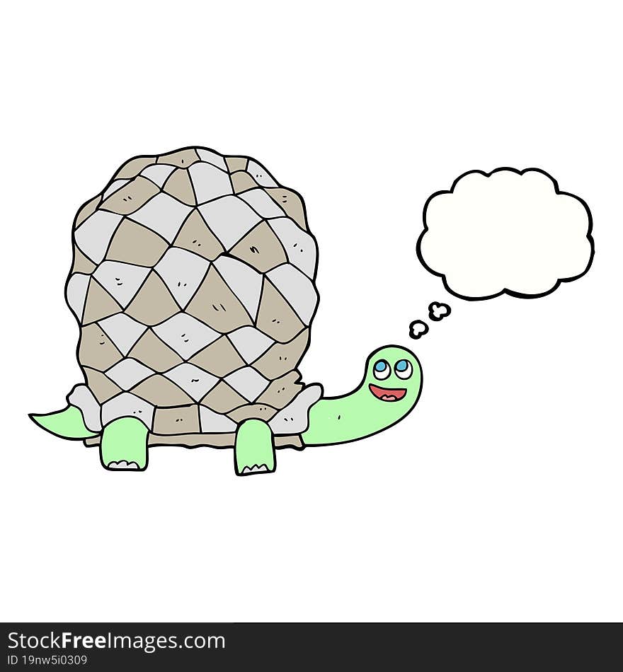 thought bubble cartoon tortoise