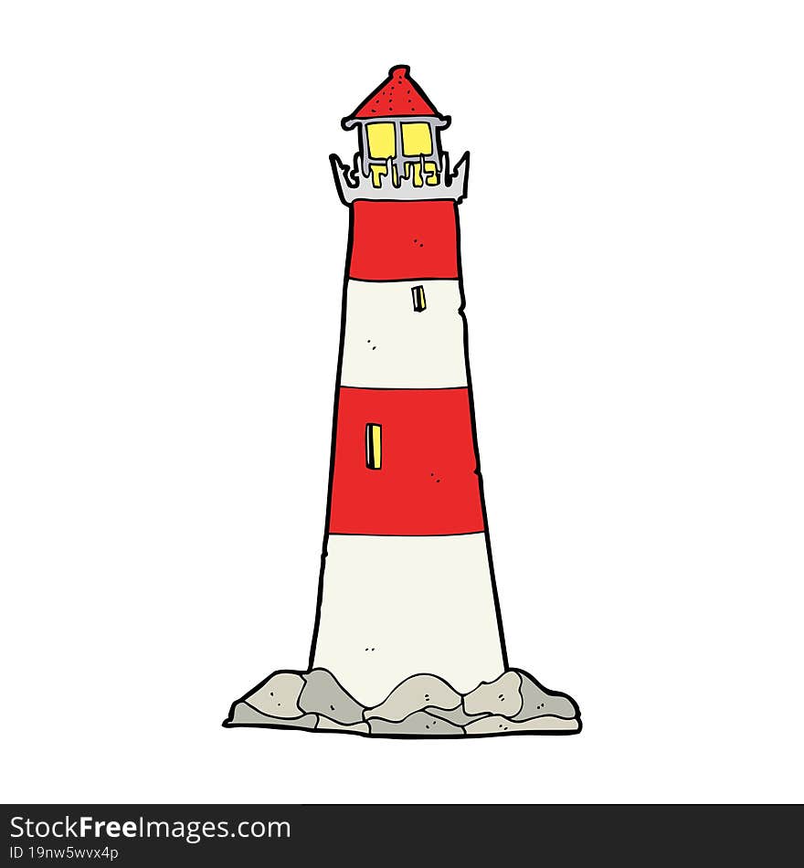 cartoon light house