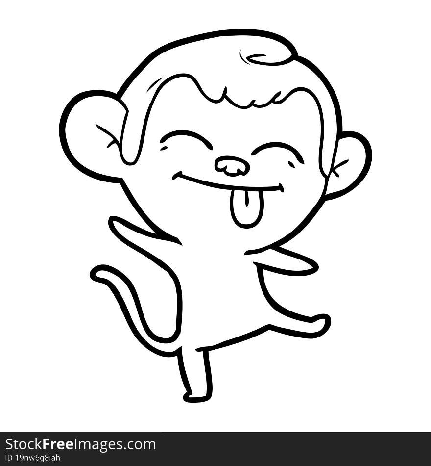 funny cartoon monkey dancing. funny cartoon monkey dancing