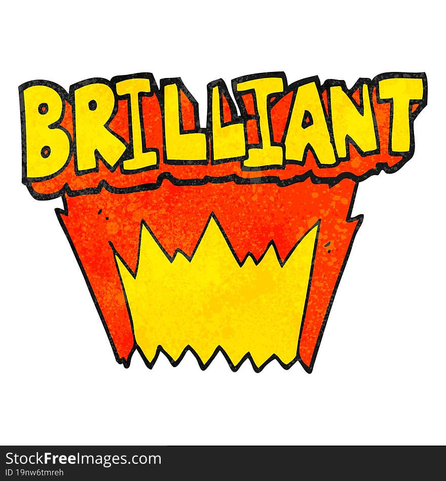 brilliant texture cartoon word