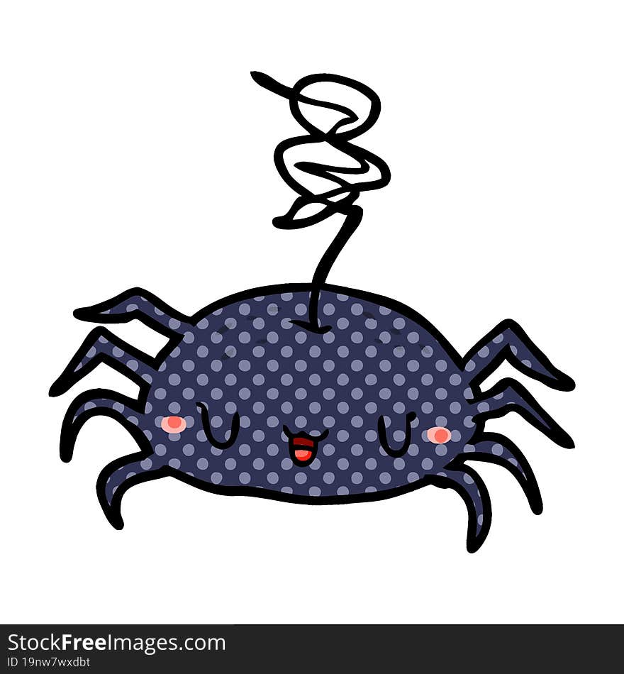 cartoon halloween spider. cartoon halloween spider