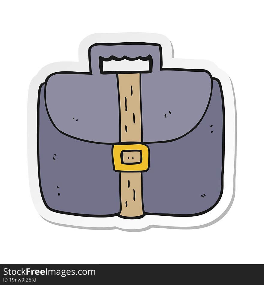 Sticker Of A Cartoon Briefcase