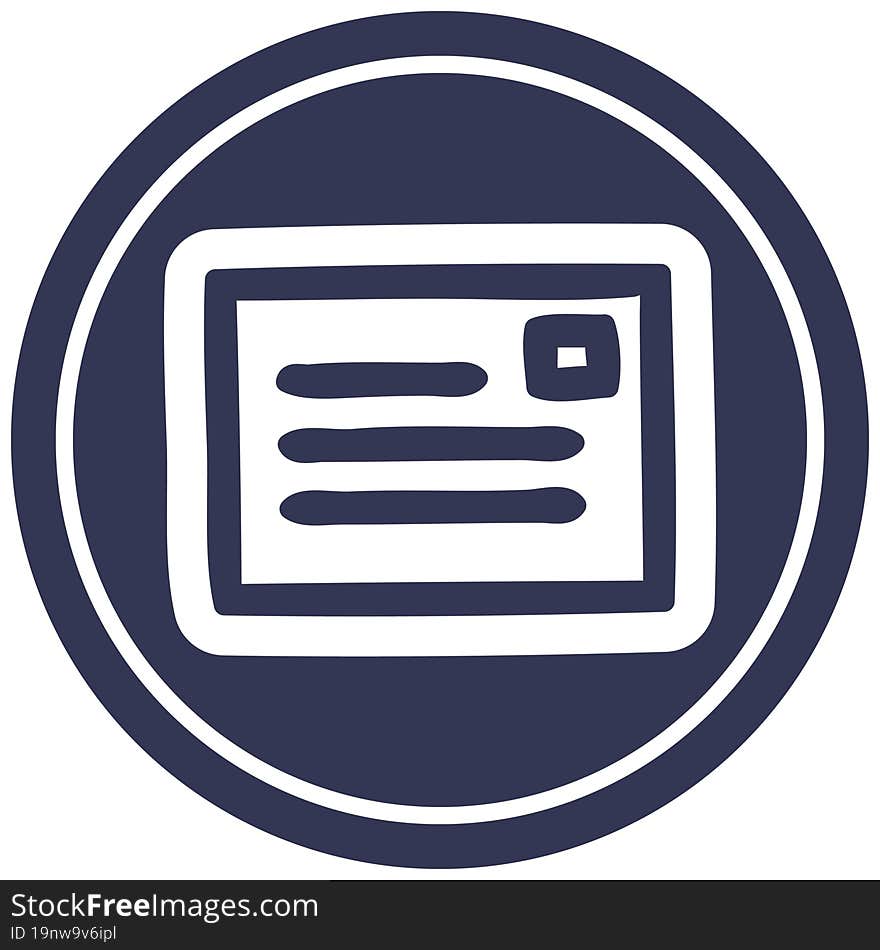 envelope letter circular icon symbol