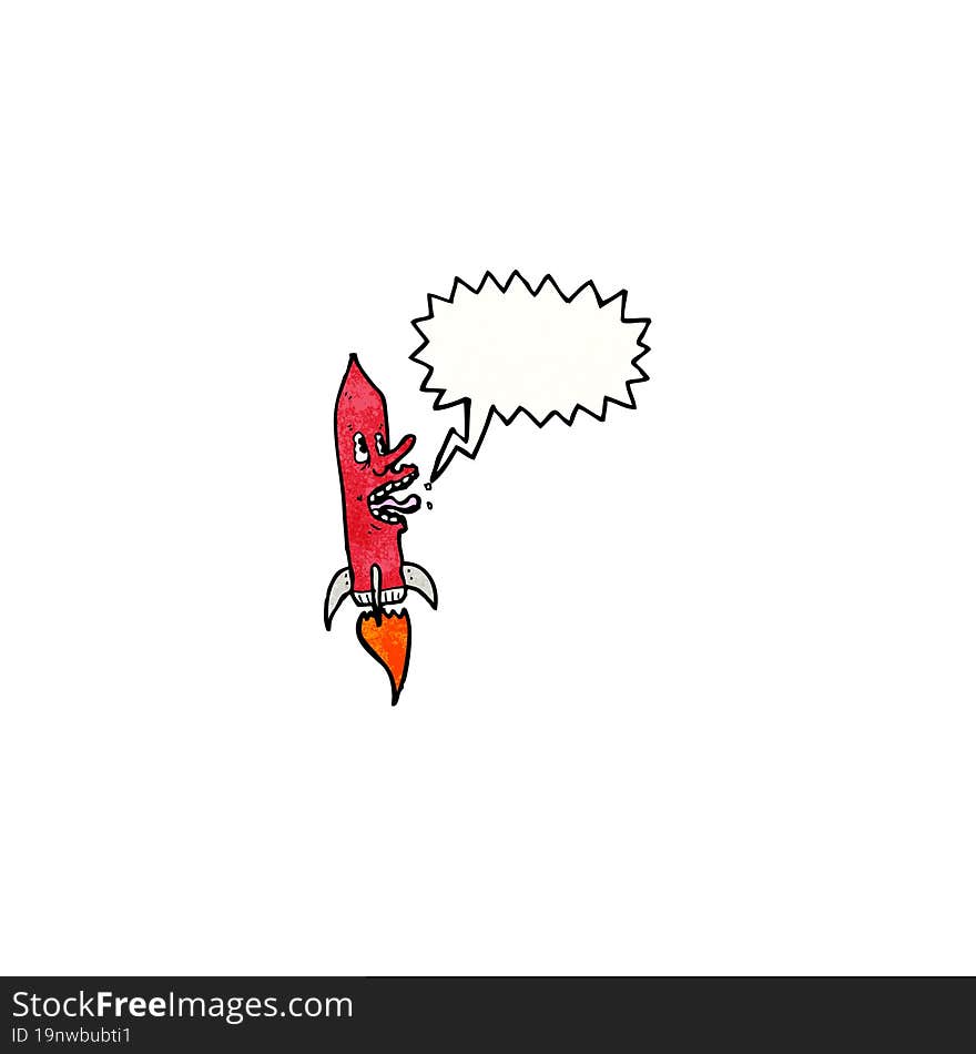 cartoon rocket