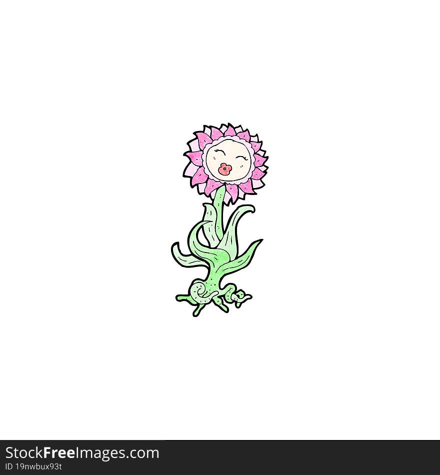 flower cartoon character